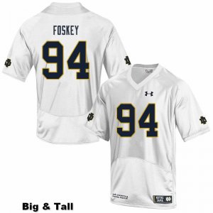 Notre Dame Fighting Irish Men's Isaiah Foskey #94 White Under Armour Authentic Stitched Big & Tall College NCAA Football Jersey WYN3499NU